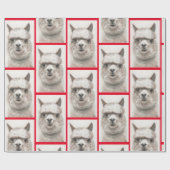 ラマウォーターカラーラッピング紙アルパカスマイル ラッピングペーパー (フラット)