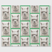 ラマウォーターカラーラッピング紙アルパカスマイル ラッピングペーパー (フラット)