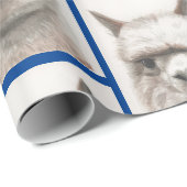 ラマウォーターカラーラッピング紙アルパカスマイル ラッピングペーパー (ロールコーナー)