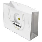 ラマエレガントダンカレムクレセントデザインイスラム美術 ラージペーパーバッグ (裏面アングル)