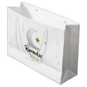 ラマエレガントダンカレムクレセントデザインイスラム美術 ラージペーパーバッグ (正面アングル)