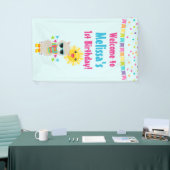 ラマカッコいいと笑顔かわいいサン誕生日 横断幕 (トレードショー)