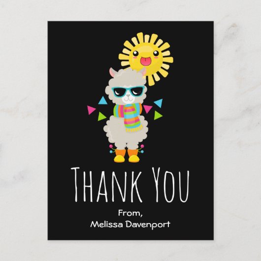 ラマカッコいいと笑顔のかわいいサンサンサンサンサンサンサンサンサンサンサンサンサンサンサンサンサンサ ポストカード (正面)