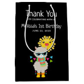 ラマカッコいいと笑顔のかわいいサンサンサンサンサンサンサンサンサンサンサンサンサンサンサンサンサンサ ミディアムペーパーバッグ (正面)