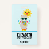 ラマカッコいいと笑顔のかわいいサン バッジ (裏面)