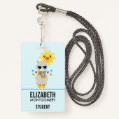 ラマカッコいいと笑顔のかわいいサン バッジ (裏面ランヤード)