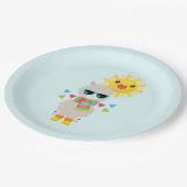 ラマカッコいいと笑顔のかわいいサン ペーパープレート (アングル)