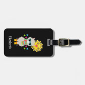 ラマカッコいいと笑顔のかわいいサン ラゲッジタグ (正面横)