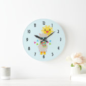 ラマカッコいいと笑顔のかわいいサン ラージ壁時計 (ホーム)