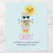 ラマカッコいいと笑顔のかわいいサン ワインラベル (シングルラベル)