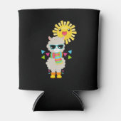 ラマカッコいいと笑顔のかわいいサン 缶クーラー (正面)