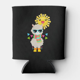 ラマカッコいいと笑顔のかわいいサン 缶クーラー