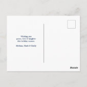 ラマカッコいいオンシルバー《写真》ぼけ味&アイスブルークリスマス ポストカード (裏面)