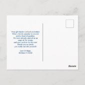 ラマカッコいいオンシルバー《写真》ぼけ味&アイスブルー ポストカード (裏面)