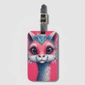 ラマカラフルおもしろい&予測できな ラゲッジタグ (正面縦)