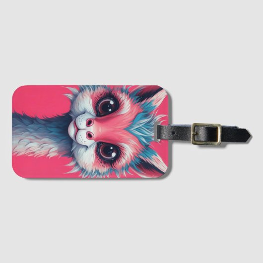 ラマカラフルおもしろい&予測できな ラゲッジタグ (正面横)