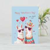 ラマカラフルキッズ教室バレンタインデー カード (スタンド正面)