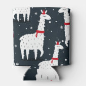 ラマカラフルス：雪の動物シームレス。 缶クーラー (裏面)
