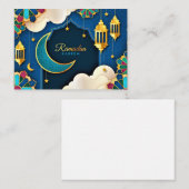 ラマカラフルダンカレム金ゴールドクレセント ノートカード (正面/裏面)