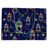 ラマカラフルダン記号パターン ラージペーパーバッグ (裏面)