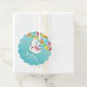 ラマカラフルママベビーシャワーのお願い フェイバータグ (インサイチュ)