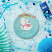 ラマカラフルママベビーシャワー7インチプレート ペーパープレート (パーティー)