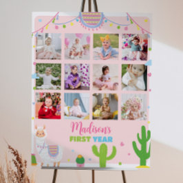 ラマガール1stバースデーマイルストーンサイン ポスター