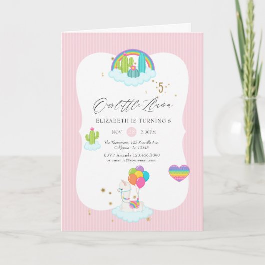 ラマガール5thバースデーパーティー 招待状 (正面)