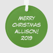 ラマキュートクリスおもしろいマスホリデー オーナメント (裏面)