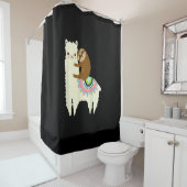 ラマギフト|かわいいラマ&スロス、フレン最高のズさん シャワーカーテン (インサイチュ)