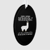 ラマギフト|人々は真剣に取り組むべき オーナメント (正面)