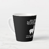 ラマギフト|人々は真剣に取り組むべき カフェラテマグ (左アングル)