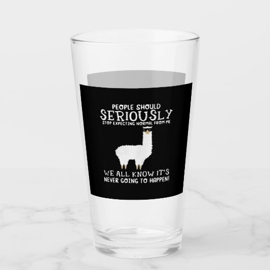 ラマギフト|人々は真剣に取り組むべき タンブラーグラス (正面)