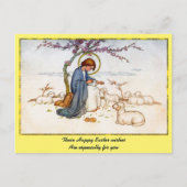 ラマクラシックスの復活祭の願いを持つ宗教的イエス シーズンポストカード (正面)