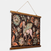 ラマクラシックスウッドトップウォールタペストリー 吊り下げ型タペストリー (傾斜あり)