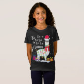 ラマクリスマスセーターFa-La-La Lama おもしろい X-Mas Tシャツ (正面フル)
