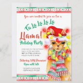 ラマクリスマスパーティー 招待状 (正面)