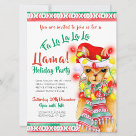 ラマクリスマスパーティー 招待状