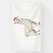 ラマクリスマスライト頑丈な動物愛者アルパカ 横断幕 (縦)