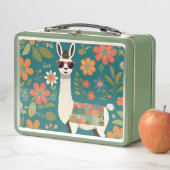 ラマクールインサングラスフローラパッチワーク メタルランチボックス (インサイチュ)