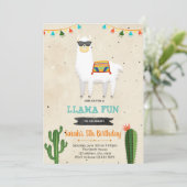 ラマクールボーイ・フィスタ誕生日シャワー招待状 招待状 (スタンド正面)