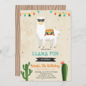 ラマクールボーイ・フィスタ誕生日シャワー招待状 招待状 (正面/裏面)