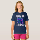 ラマコモテラマおもしろいススペインのプン Tシャツ (正面フル)