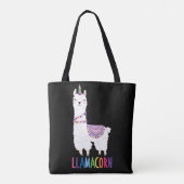 ラマコーンおもしろい- Unicorn Llama トートバッグ (裏面)