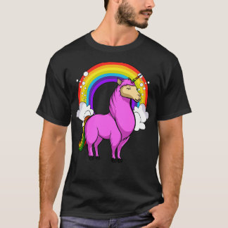 ラマコーンユニコーンラマ Tシャツ