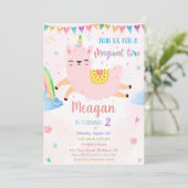 ラマコーン誕生日の招待状マジカルな誕生日 招待状 (スタンド正面)