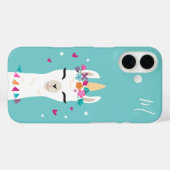 ラマコーン |かわいいマンガUnicorn Llama Monogram Case-Mate iPhoneケース (裏面 (横))