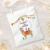 ラマサボテンの誕生日のお祝いバッグ フェイバーバッグ (クリップ留めされた状態)