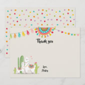 ラマサンキューカードシャワーフィエスタサボスメキシコ サンキューカード (正面/裏面)