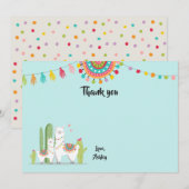 ラマサンキューカードシャワーフィエスタサボスメキシコ サンキューカード (正面/裏面)